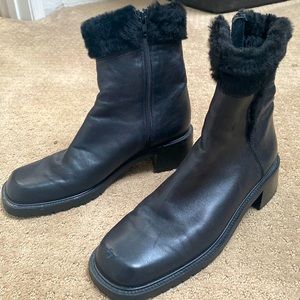 Stuart Weitzman fur lined boots